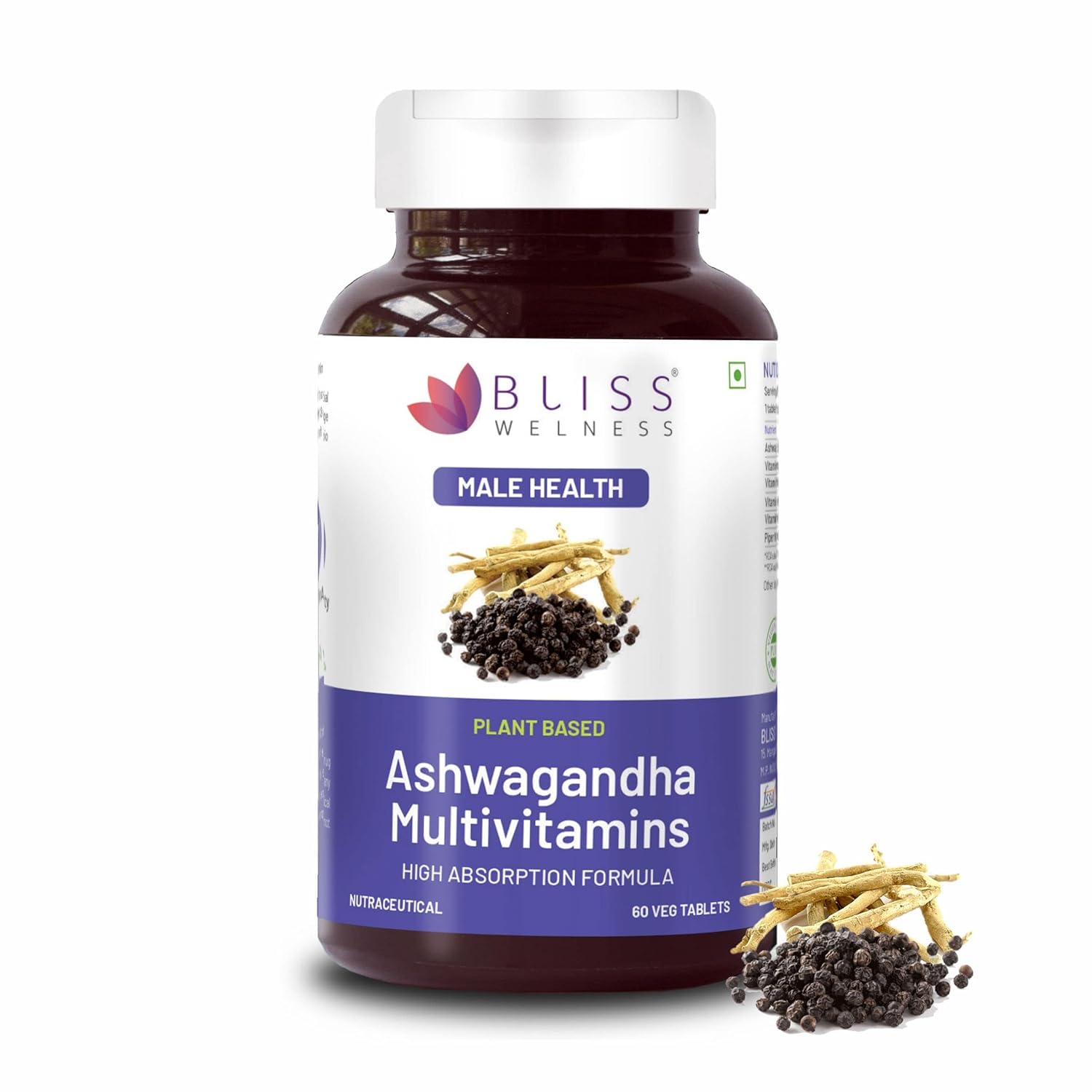 Bliss Welness Pure Ashwagandha 1000mg + Multivitamins