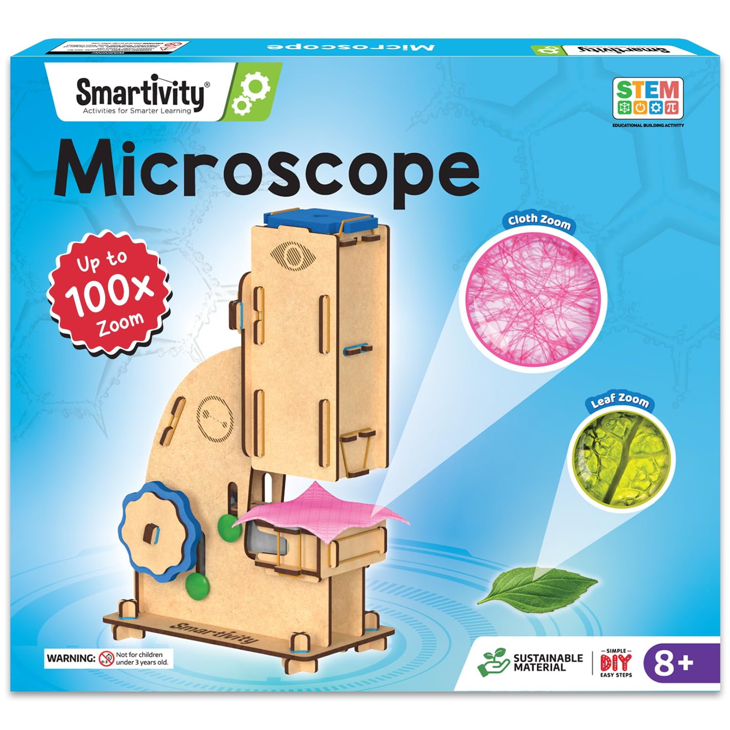 Smartivity Microscope 100x Zoom Toy for Kids