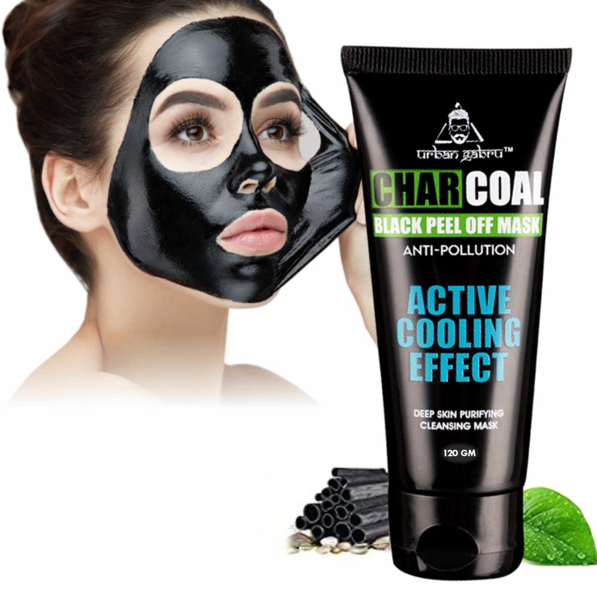 UrbanGabru Charcoal Black Peel Off Mask for Men & Women