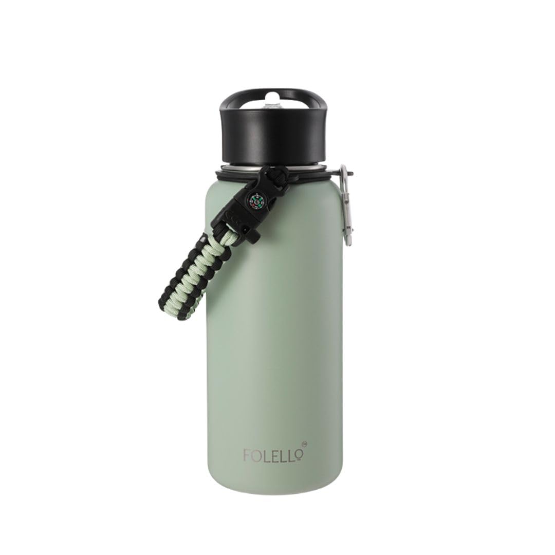 Folello 1000 ml Stainless Steel Water Bottle, Vacuum Insulated Flask