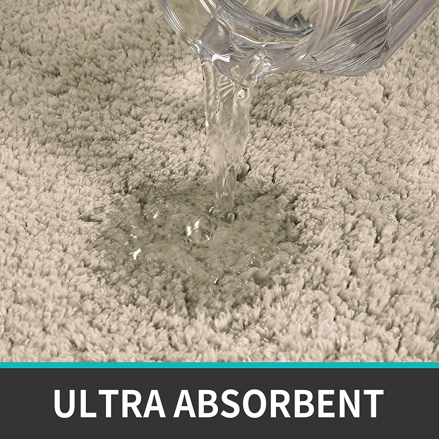 LUXE HOME INTERNATIONAL Microfiber Luxe Home Bath Mat Super Soft Non Slip Vegas Mats For Bathroom