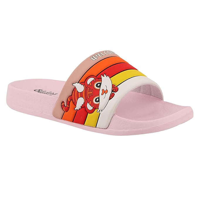 WELCOME Unisex-Child Kids Flip-Flop Soft Comfortable Indoor & Outdoor Slippers