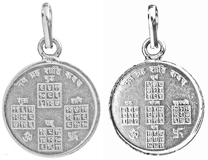 Navagraha Silver Pendant