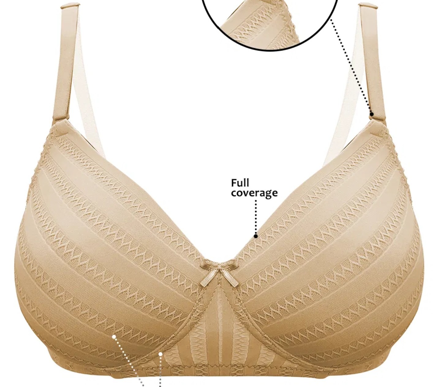 clovia beige t-shirt bra