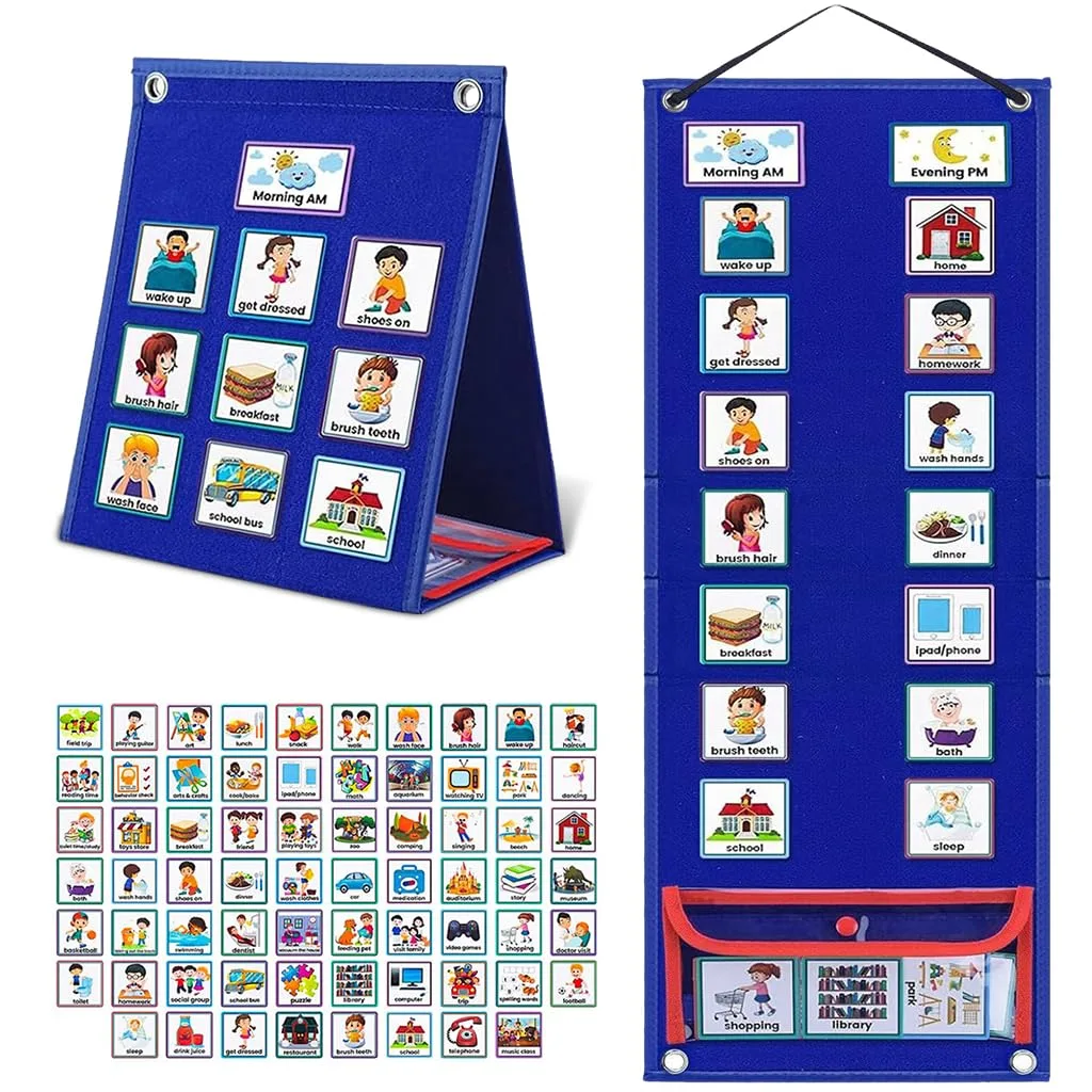 PATPAT Flash Cards for Kids Visual Schedule Calendar Chart