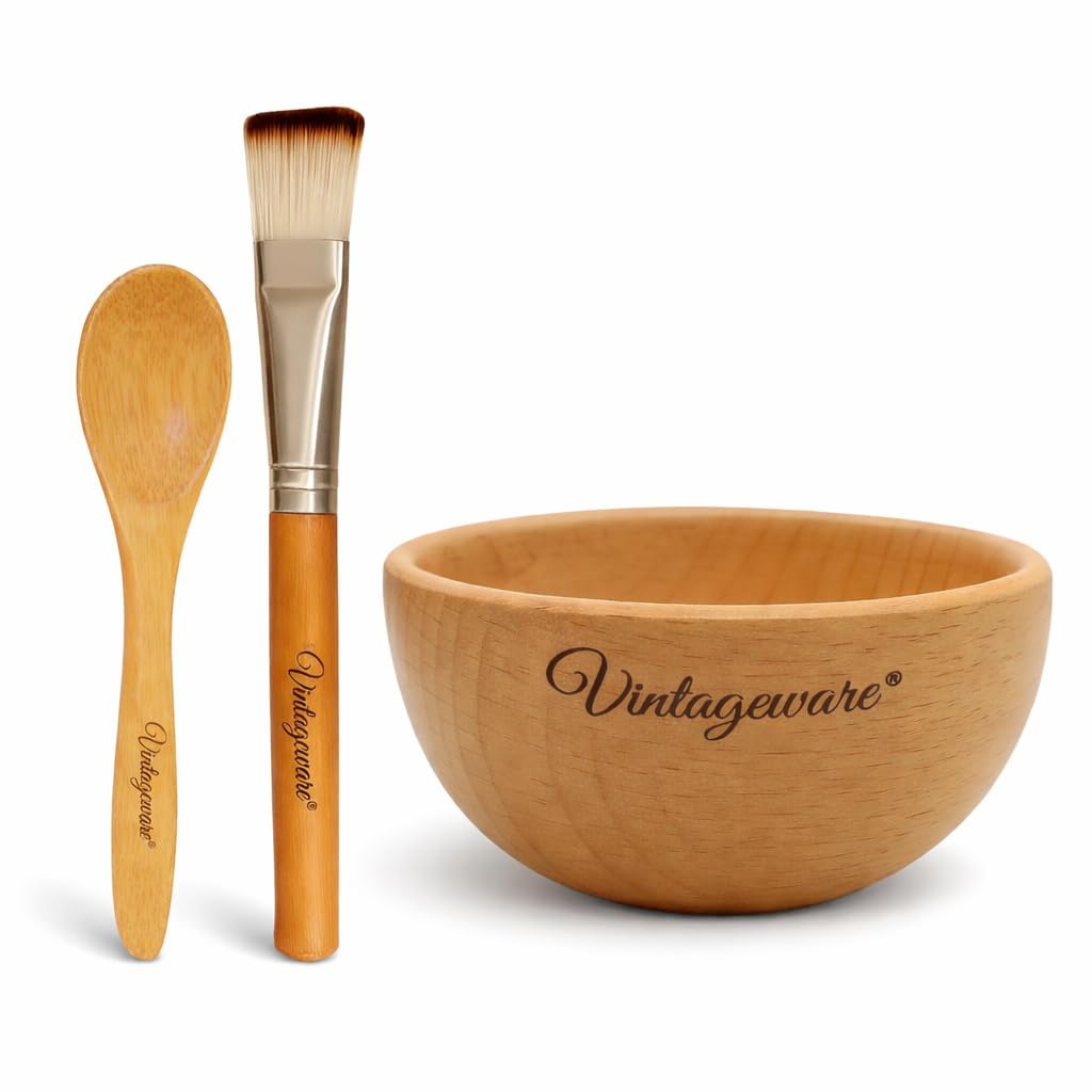 Wooden Face Mask Bowl Set